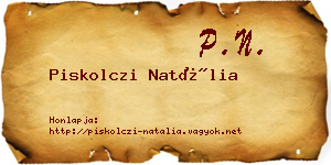 Piskolczi Natália névjegykártya